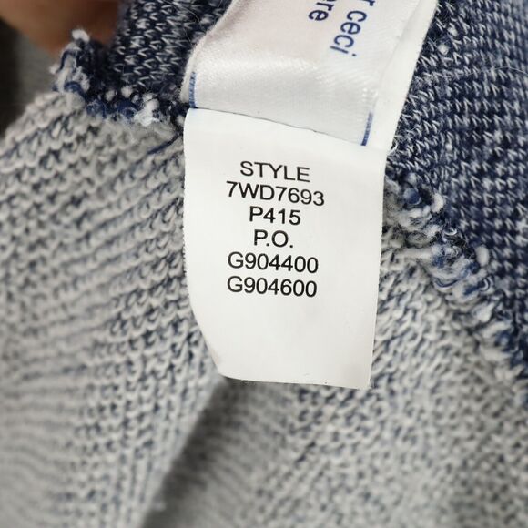 Lucky Brand Sweater Womens Large Blue Gray Open Cardigan Pockets Bohemian - Picture 13 of 14